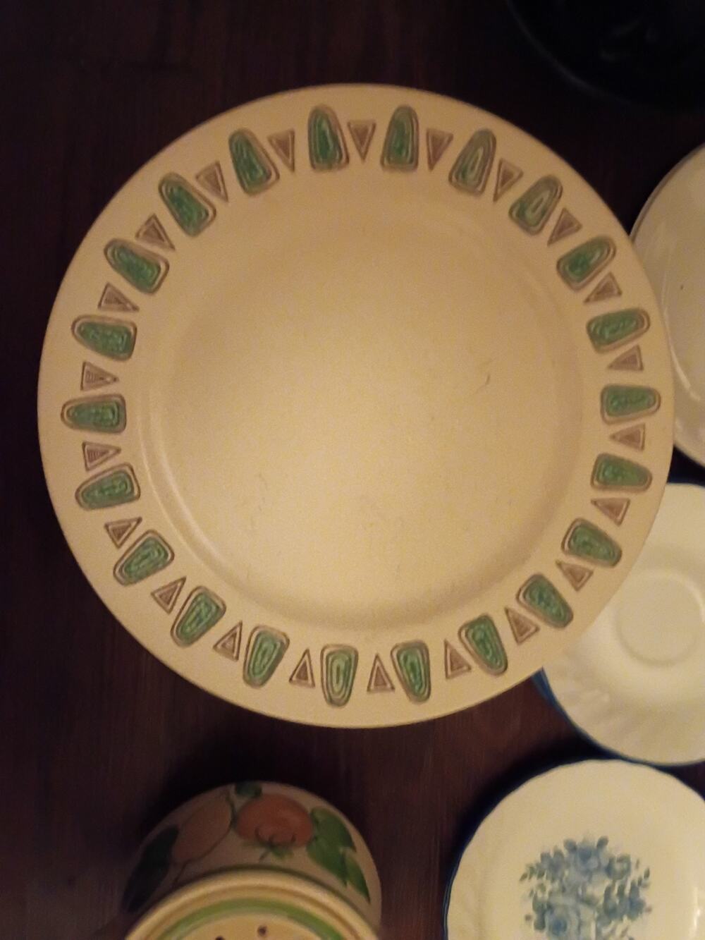 Vtg. Metlox Poppytrail Dinner Plates 10 1/2" Set of 5 Navajo Pattern California